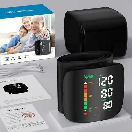 Tensiómetro Digital de muñeca con voz, recargable