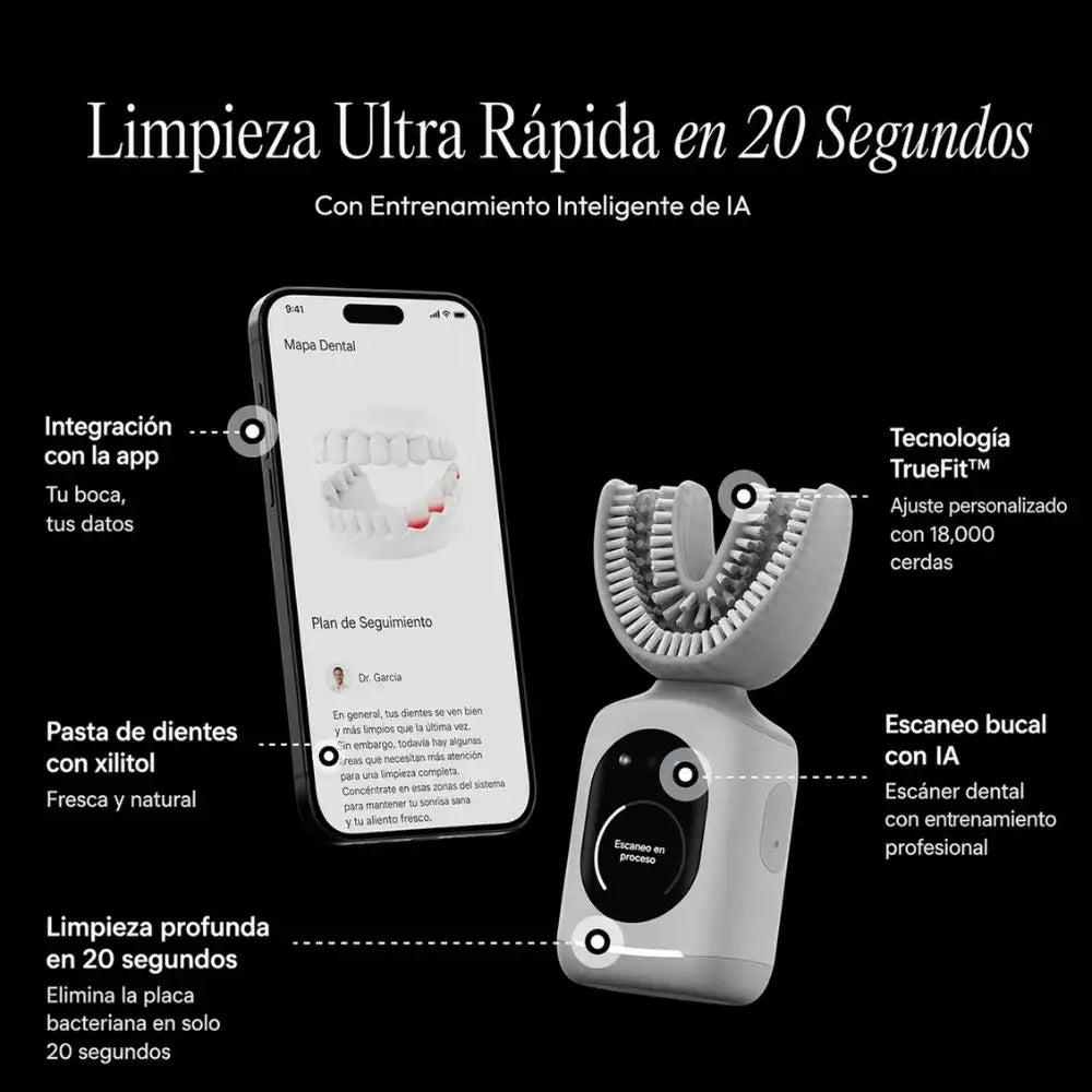 Cepillo dental eléctrico inteligente – Limpieza profunda y sonrisa más fresca cada día