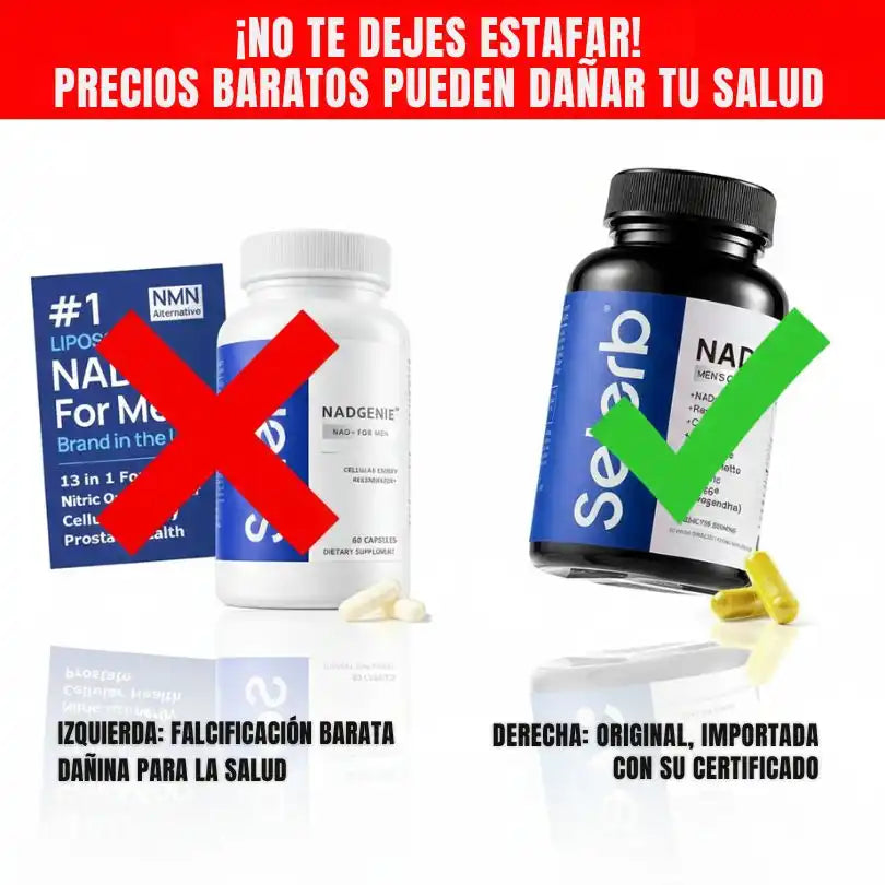 NAD+ Selerb Booster - Cuida tu Próstata y Recupera tu Potencia en la Cama Sin Efectos Secundarios