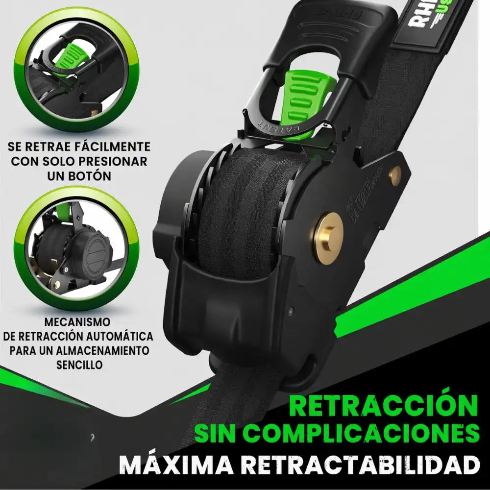 Correas retráctiles de amarre – Asegura tu carga en segundos y sin enredos