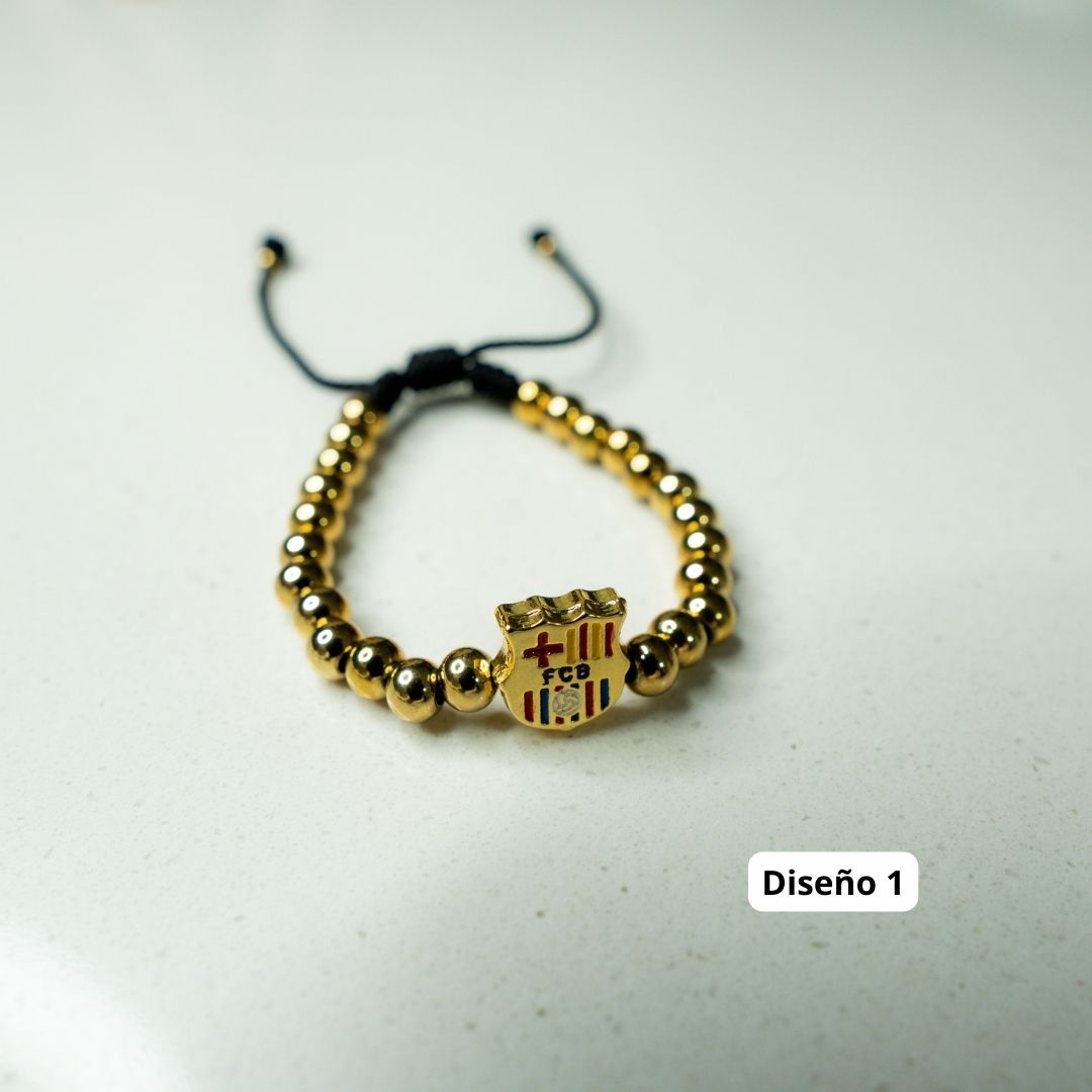 Pulsera FC Barcelona (Oro laminado 18k)