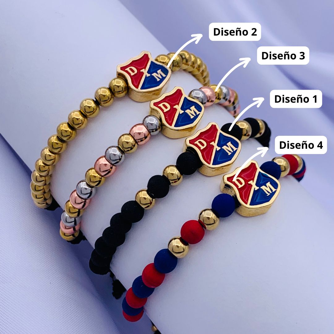 Pulsera Independiente Medellin (Oficial) Baño de Oro 18K