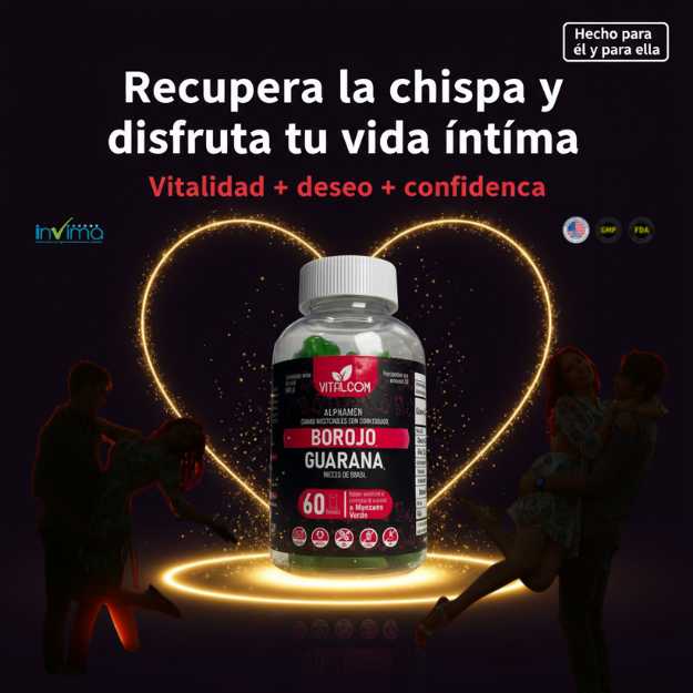 Gomas de Chontaduro, Borojó, Guaraná y Maca