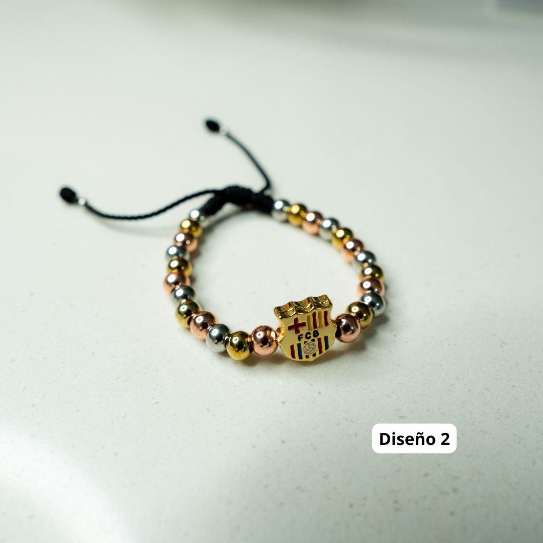 Pulsera FC Barcelona (Oro laminado 18k)