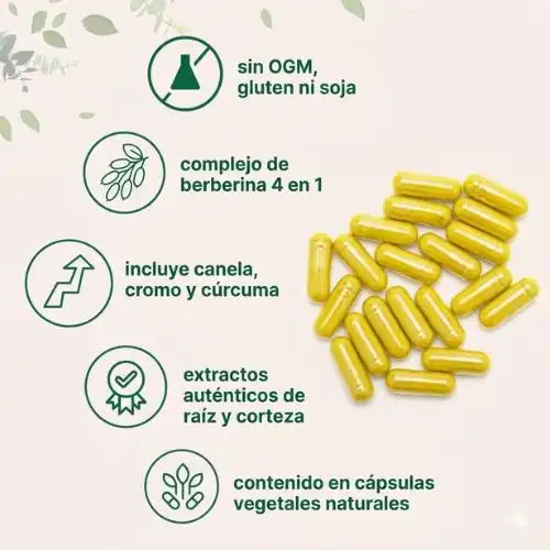 Berberina Premium: Controla tus niveles de azúcar y mejora tu metabolismo