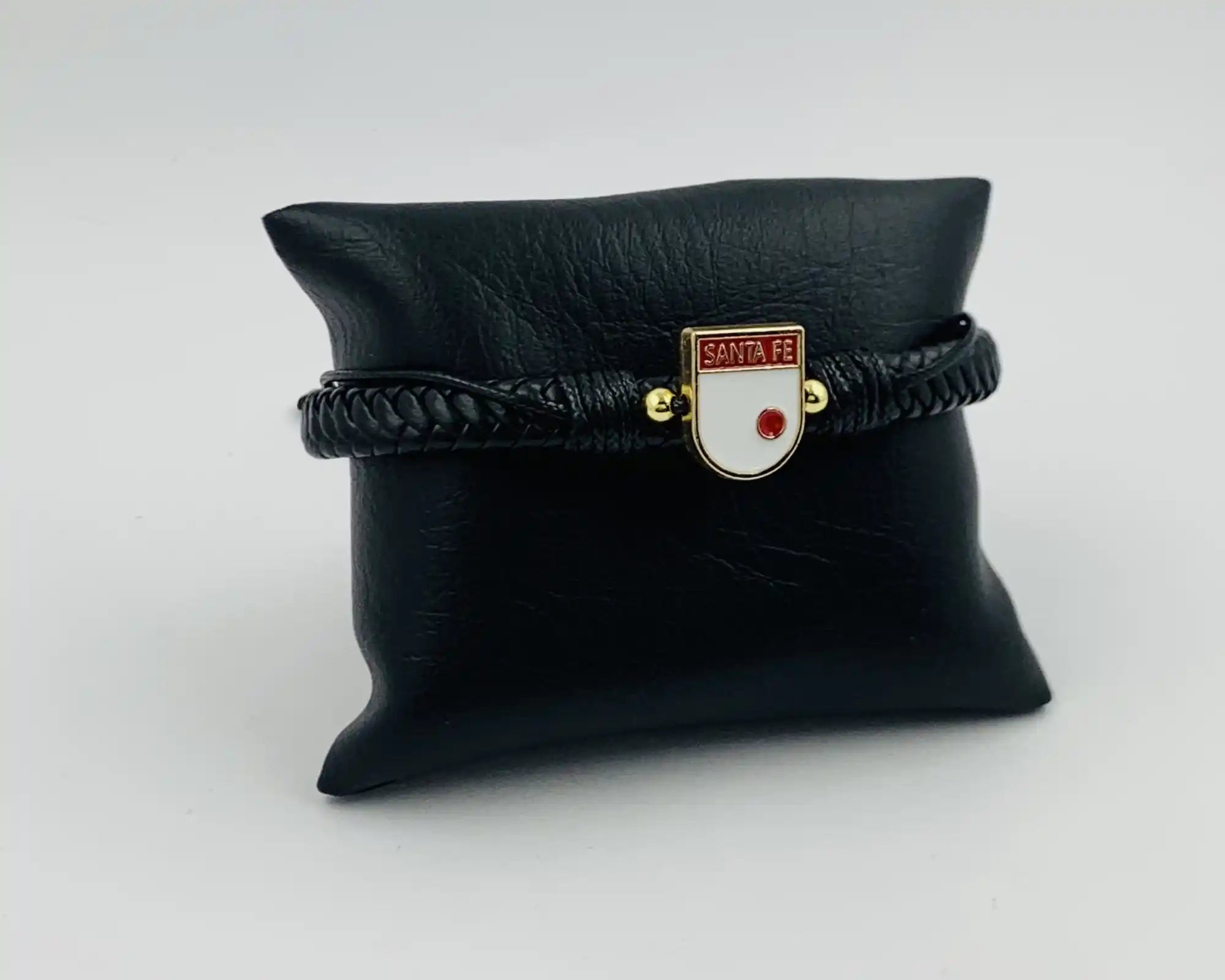 Pulsera de Equipos de Fútbol en Cuero y Oro Laminado