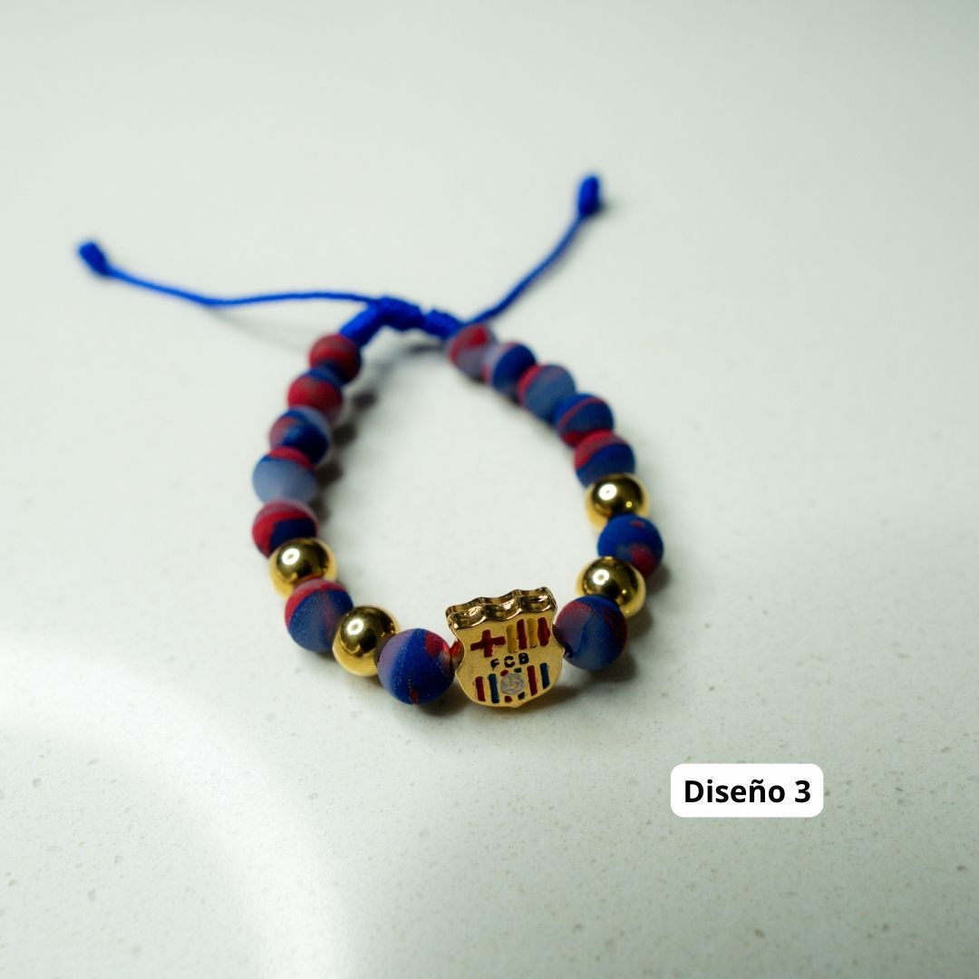 Pulsera FC Barcelona (Oro laminado 18k)
