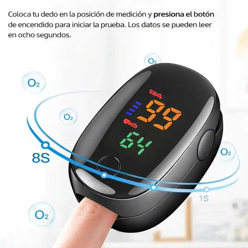 OXÍMETRO DIGITAL DE DEDO – Controla tu oxígeno y puso en segundos