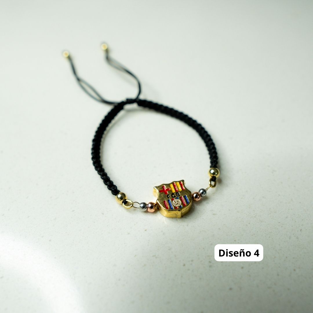 Pulsera FC Barcelona (Oro laminado 18k)