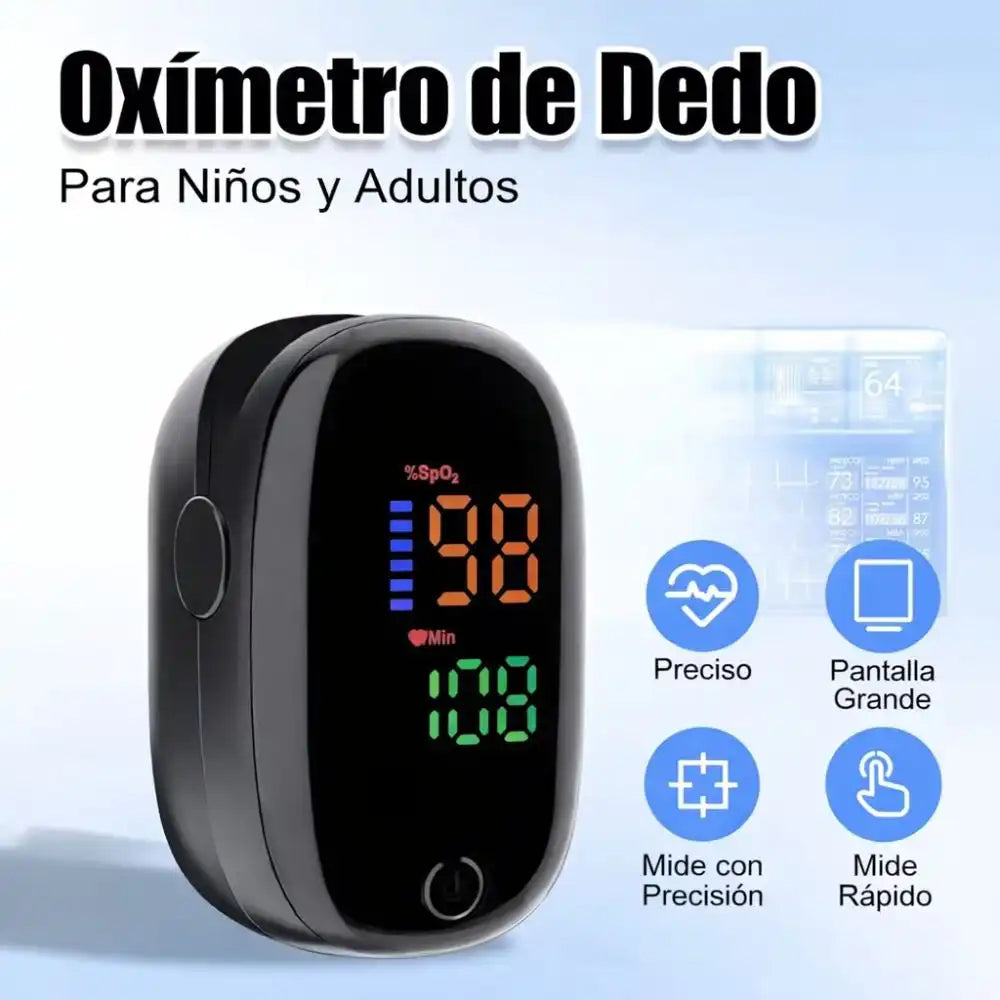 OXÍMETRO DIGITAL DE DEDO – Controla tu oxígeno y puso en segundos