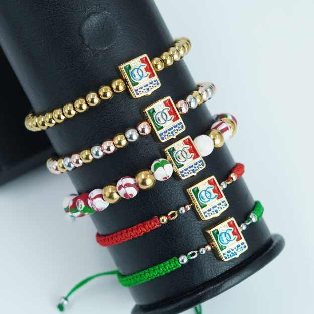 Pulsera de equipos Colombianos en Oro Laminado