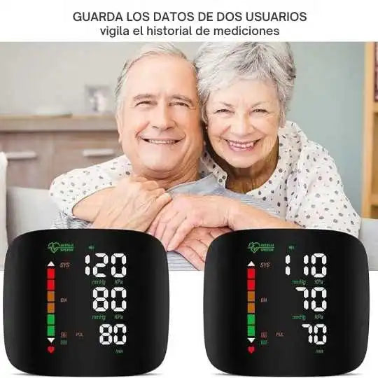 Tensiómetro Digital de muñeca con voz, recargable