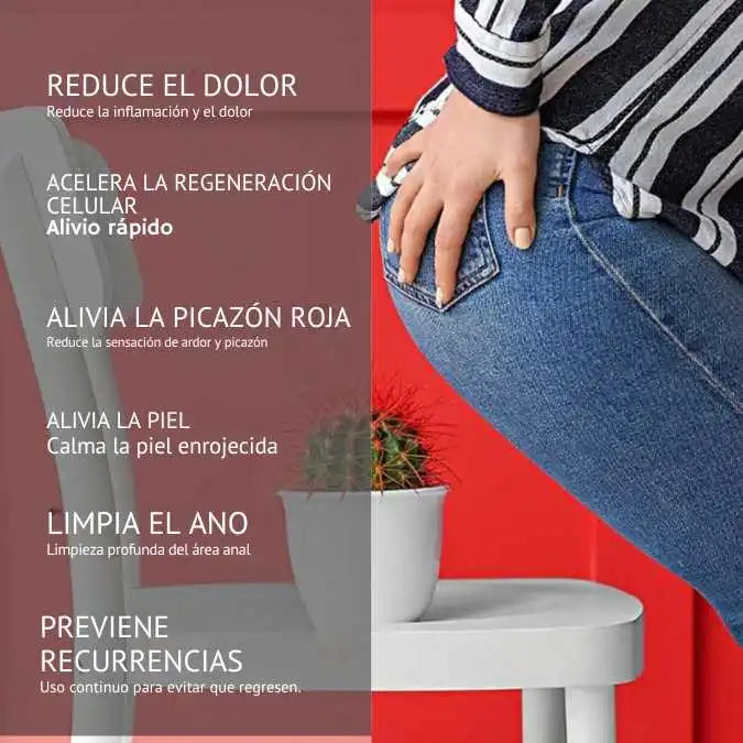 Elimina y Previene las Hemorroides. Apaga el Ardor y la Picazón en 5 Minutos. Vuelve a Sentarte e Ir al Baño Sin Dolor