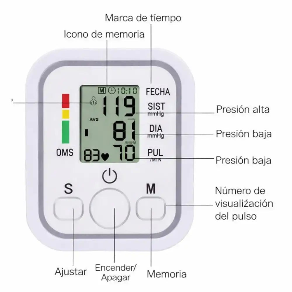 Tensiómetro Digital de Brazo con voz