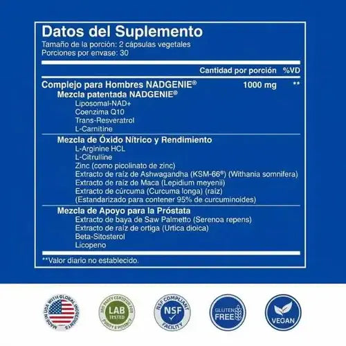 NAD+ Selerb Booster - Cuida tu Próstata y Recupera tu Potencia en la Cama Sin Efectos Secundarios