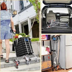 Transporta tus compras por escaleras en minutos y menos esfuerzo, usando su sistema de ruedas giratorias diseñado para avanzar escalón por escalón sin complicaciones.