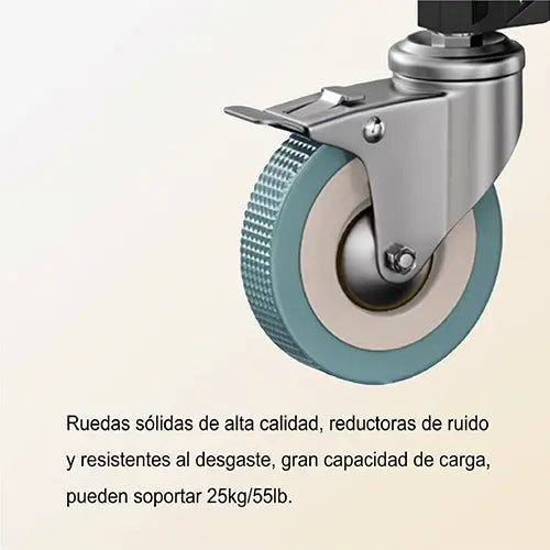 Transporta tus compras por escaleras en minutos y menos esfuerzo, usando su sistema de ruedas giratorias diseñado para avanzar escalón por escalón sin complicaciones.