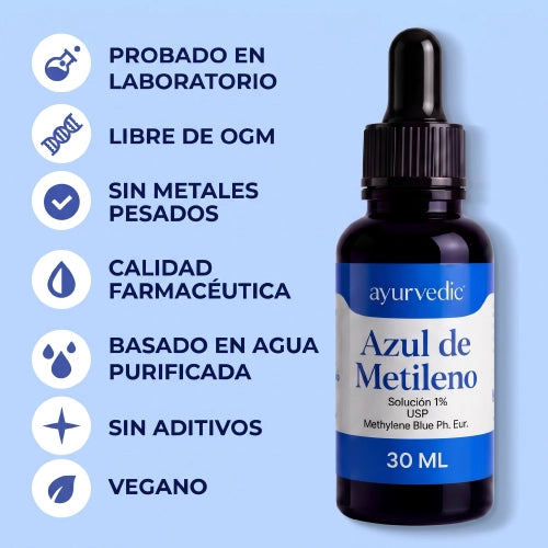 Mantén una mente más activa y enfocada con Azul de Metileno USP al 1%, una fórmula líquida de dosificación práctica que puedes incorporar a tu día sin preparaciones complicadas.
