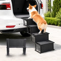 Evita que tu perro tenga que saltar para subir al carro, la cama o el sofá: despliega en segundos y dale una subida más fácil y estable con sus 4 escalones reforzados.