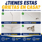 Repara grietas, huecos e imperfecciones desde la primera aplicación con cemento acrílico de alta adherencia, listo para usar en minutos y sin preparar mezclas ni llamar a un maestro.