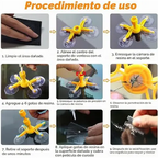 Repara golpes, estrellas y fisuras del parabrisas en minutos con resina de alta penetración y sistema de inyección a presión, sin desmontar el vidrio ni usar herramientas complicadas